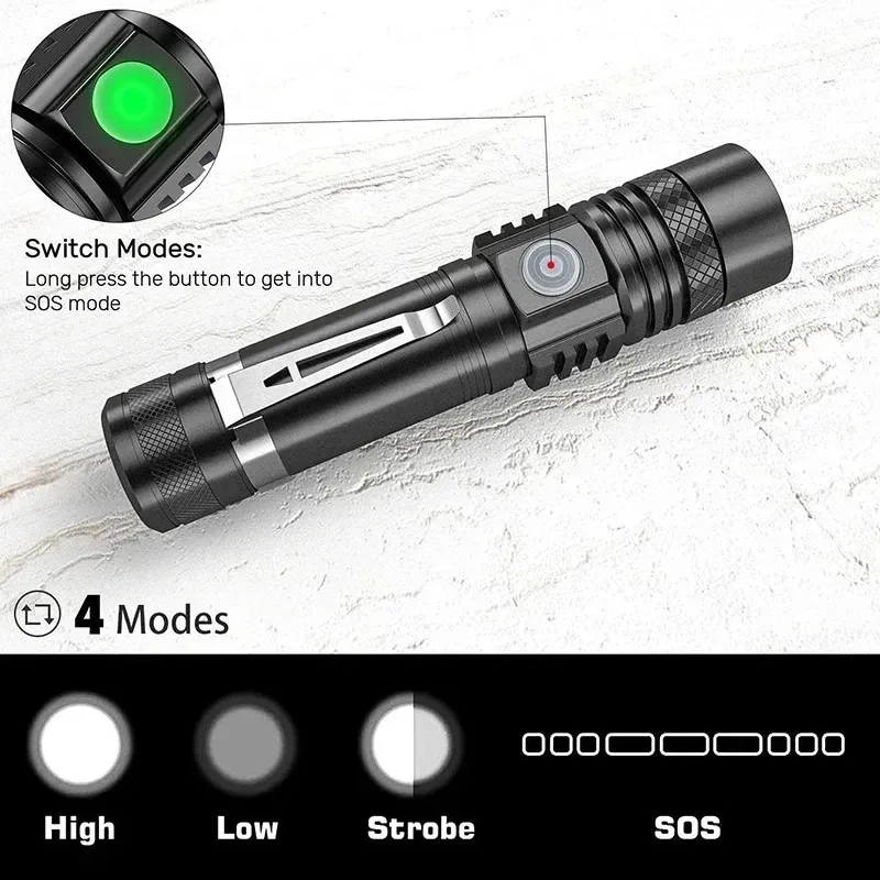 T6 LED Rechargeable Flashlight - Outdoor Adventure Camp 评论和价格