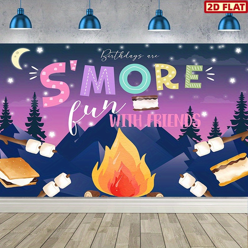 Camping Birthday Tapestry, S'm - Outdoor Adventure Birthday Party 评论和价格