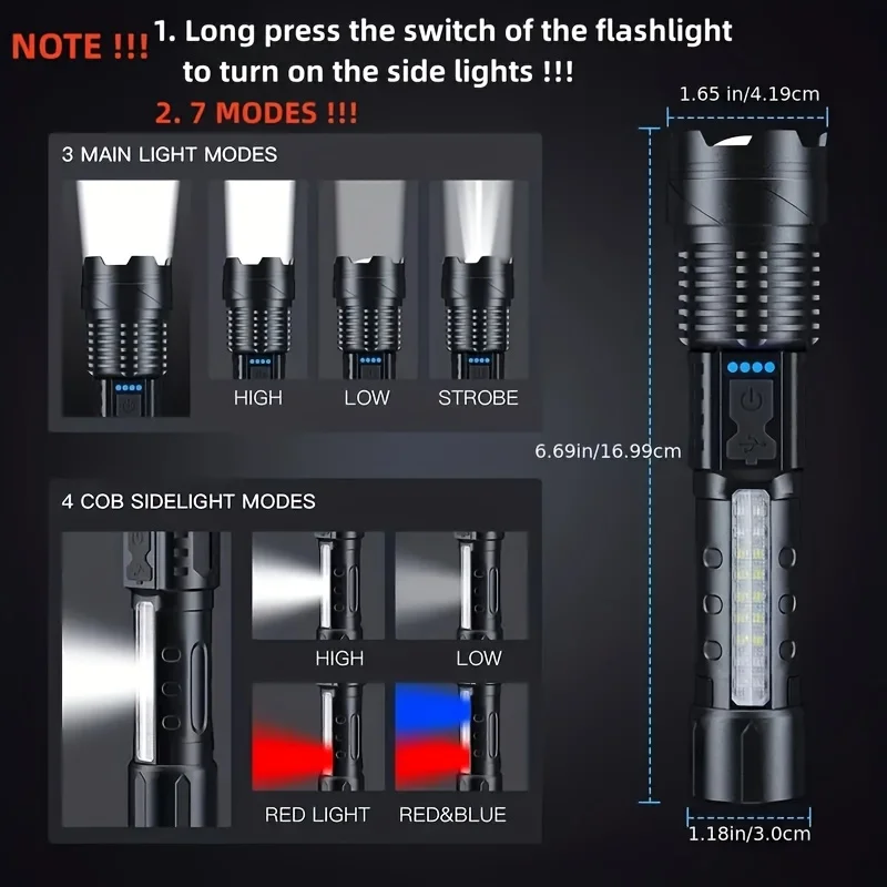 Powerful XHP50 LED Flashlight  - Outdoor Adventure Camp 评论和价格