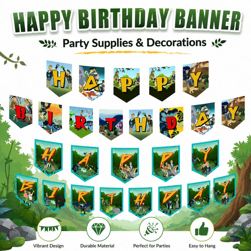 Wild Kratts Birthday Picnic Po - Outdoor Adventure Birthday Party 评论和价格